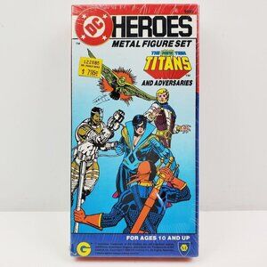 DC Comics Heroes Metal Figure Set Vintage 1985 New Teen Titans Sealed